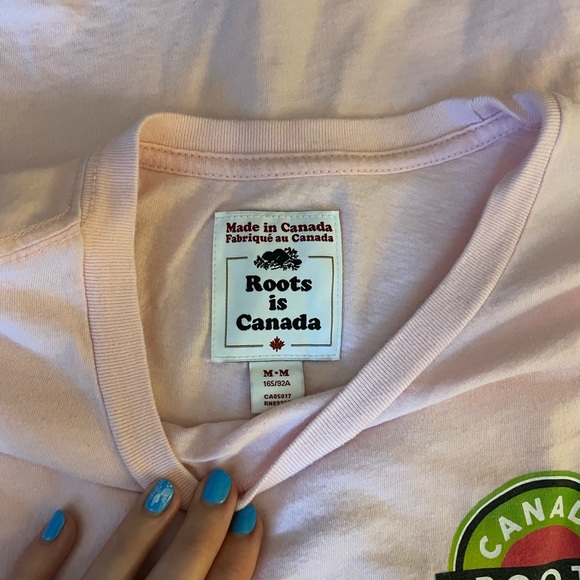 Roots light pink t shirt size M - Picture 3 of 3
